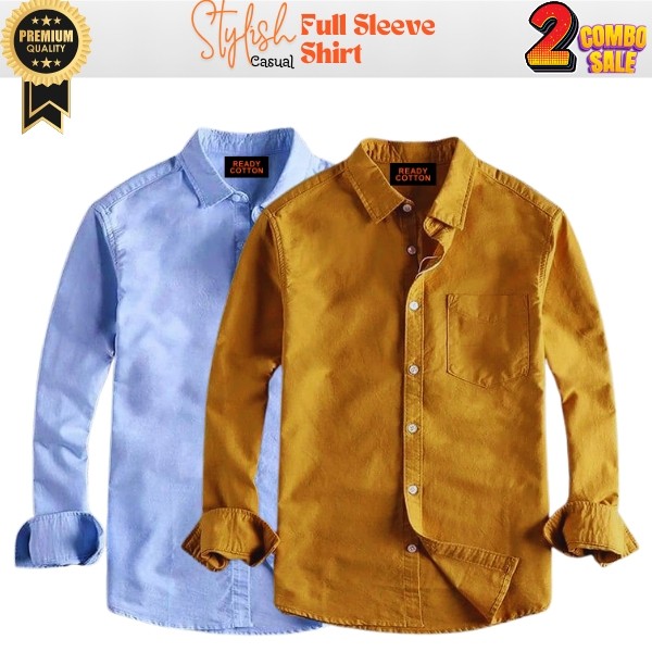 Men's Solid Cotton Shirt Full Sleeve