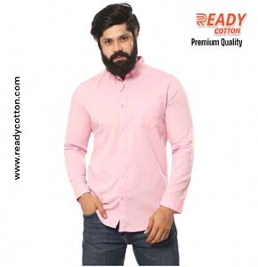 Pink Color Cotton Shirt for Men