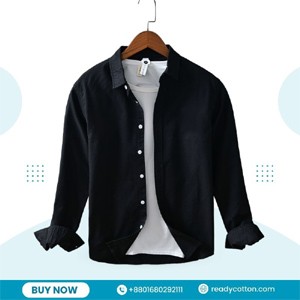 Black Color Casual Shirt for Mens