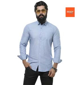Sky Blue Shirt for Men Pure Cotton