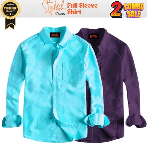 Men 2 Piece Combo Pack Long Sleeve Shirt